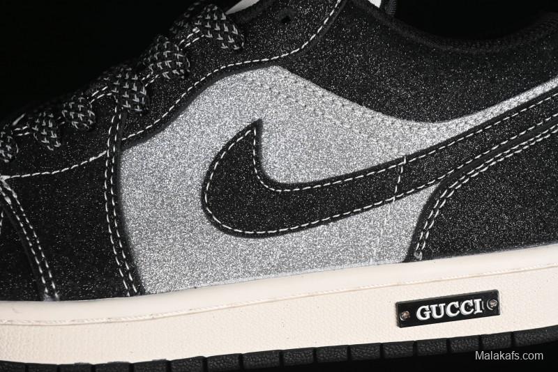 Nike Air Jordan 1 Low Retro Basketball Shoes Custom Starry Sky Design - SJ9950-012