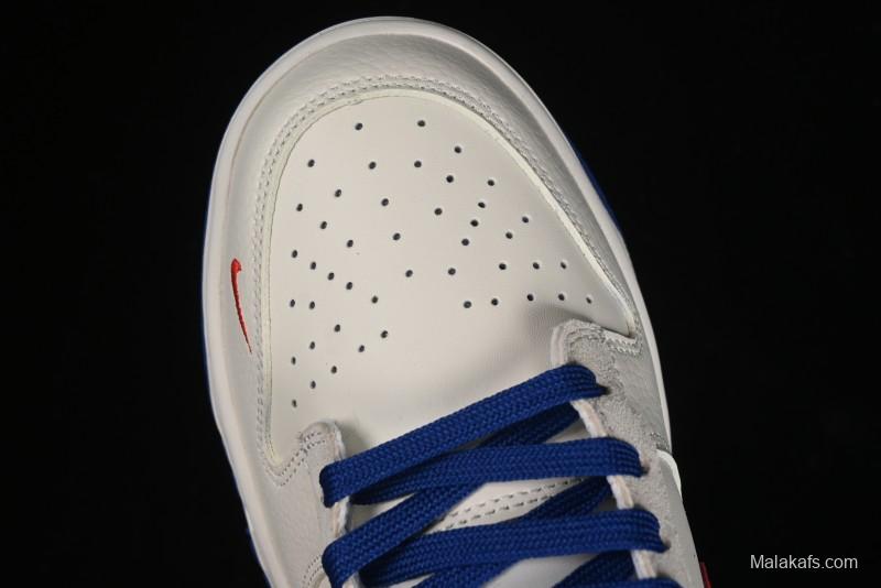 Nike SB Dunk Low Championship Collaboration - Off-White Red Swoosh Anniversary Custom Low-Top Casual Skate Shoes - KK1688-021