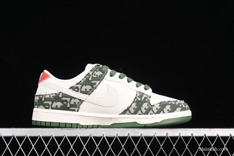 Nike SB Dunk Low Dior Collaboration - Navy Blue Pattern Anniversary High-End Custom Low-Top Casual Skate Shoes - XY1688-005