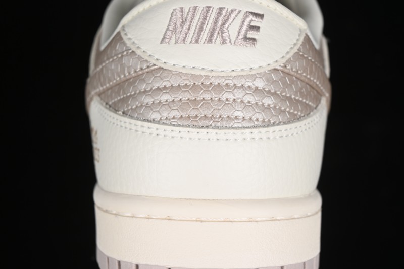 Nike SB Dunk Low Hermes Collaboration - Snake Print Brown Swoosh Low Top Casual Skate Shoes - XD6188-040