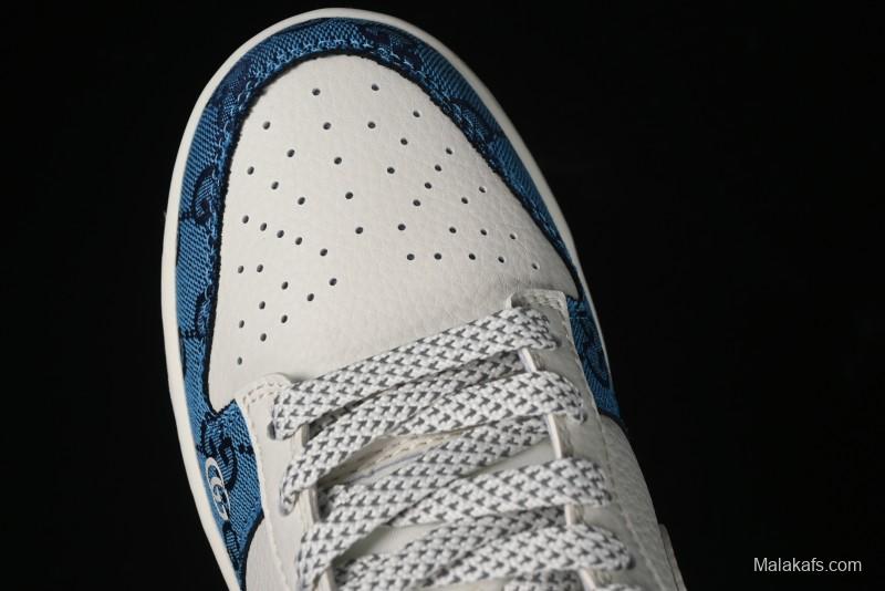 Nike SB Dunk Low Gucci Collaboration - Royal Blue Anniversary High-End Custom Low-Top Casual Sneakers CF3688-002
