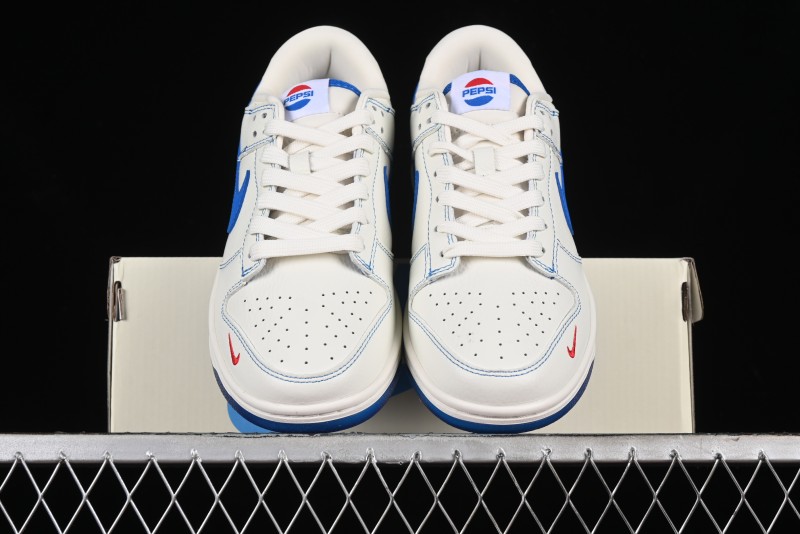 Nike SB Dunk Low Pepsi Anniversary Premium Custom Low-Top Casual Skate Shoes - XB3802-349