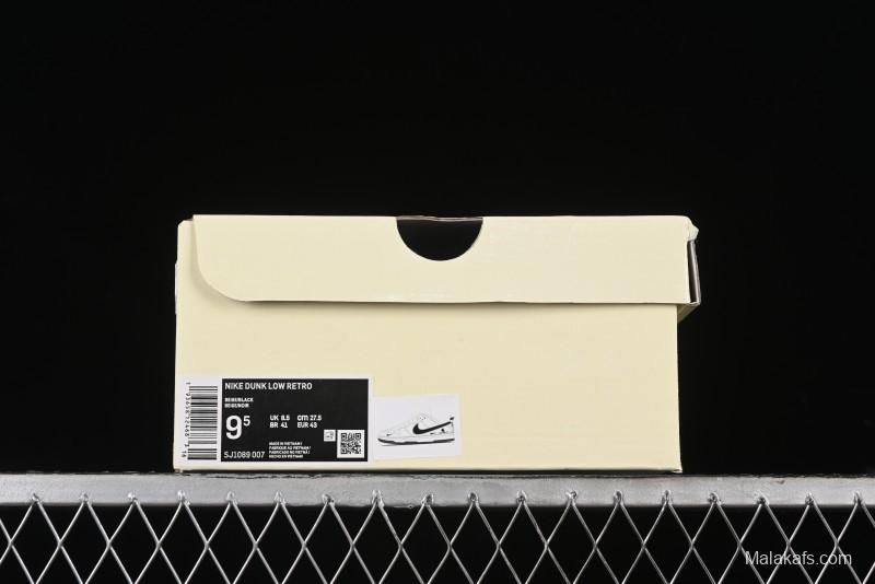 Nike SB Dunk Low Carhartt Collaboration - Off White Black Swoosh Anniversary Customized Low-Top Casual Skate Shoes - SJ1089-007
