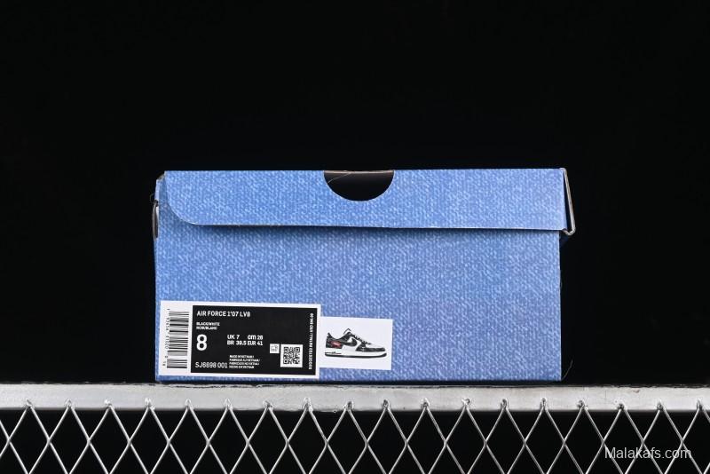 Nike Air Force 1 '07 Low Levi's Collaboration Double Swoosh Beige Black Casual Sneakers - SJ6698-001