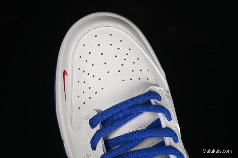 Nike SB Dunk Low Champion Collaboration - Blue Swoosh Anniversary Custom Low-Top Casual Skate Shoes - KK1333-001