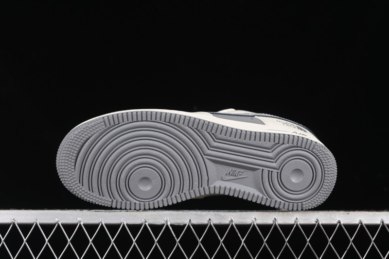 Nike Air Force 1 '07 Low The North Face Bear Collaboration - Beige Grey Swoosh Low-Top Casual Sneakers - KK1988-011