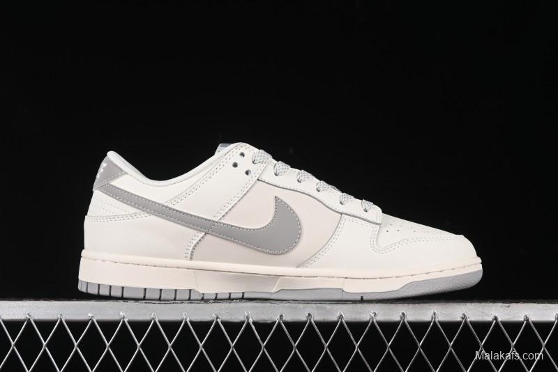 Nike SB Dunk Low Supreme The North Face Collaboration - Light Gray Reflective Swoosh Anniversary Custom Edition Low-Top Casual Skate Shoes - XX2025-628