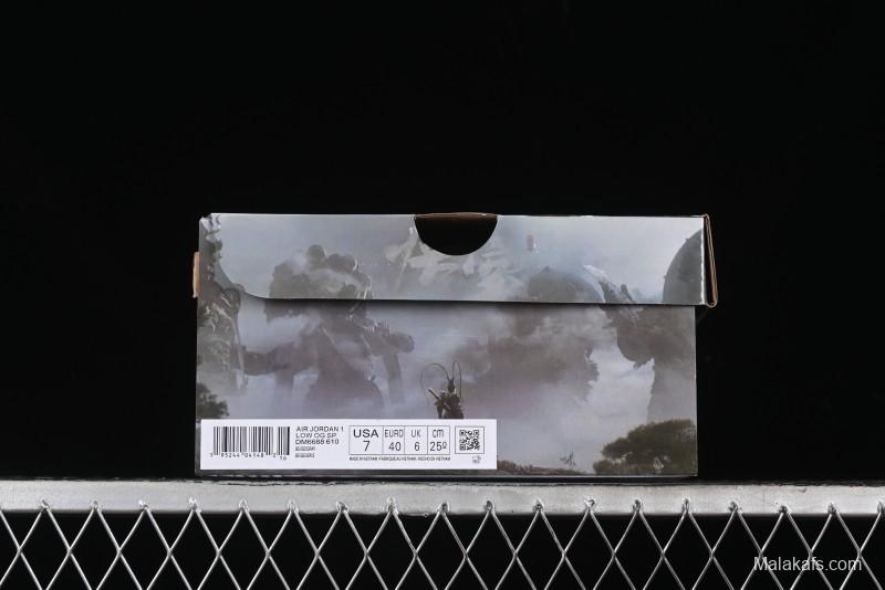 Nike Travis Scott x Fragment Design x Air Jordan 1 Low OG SP AJ1 Low-top Casual Sneakers - DM6688-610