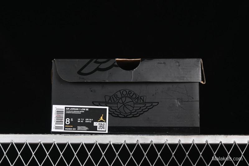 Nike Air Jordan 1 Low Flax/Baroque Brown Casual Basketball Shoes - HQ3603-201