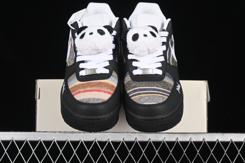 Nike Air Force 1 '07 Low Casual Sneakers with Lazy Panda Design - CW1188-768