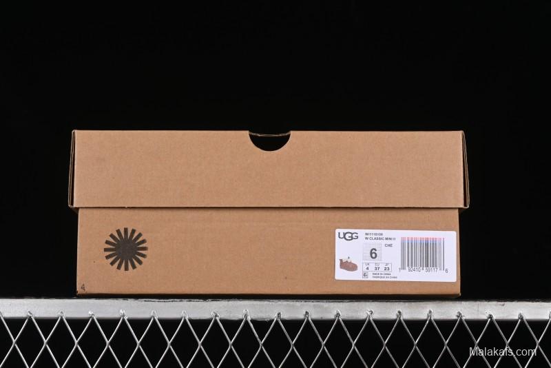 UGG Classic Mini II Shearling Lined Mini Boots with Pom Pom Detail - 1116109