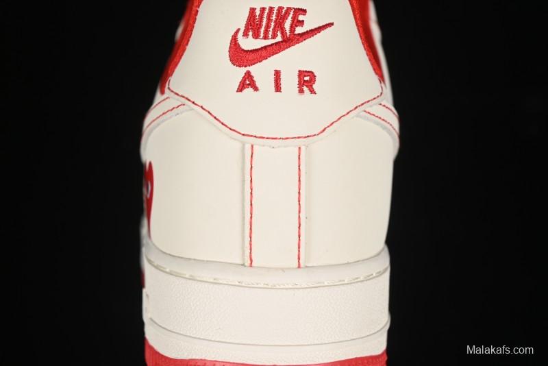 Nike Air Force 1 '07 Low Comme des Garcons Collaboration - Off-White Red Line Low-Top Casual Sneakers - KK3333-001