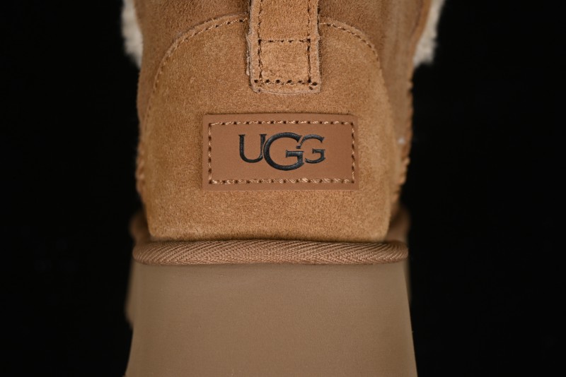 UGG Classic Mini II Shearling Lined Mini Boots with Pom Pom Detail - 1116109