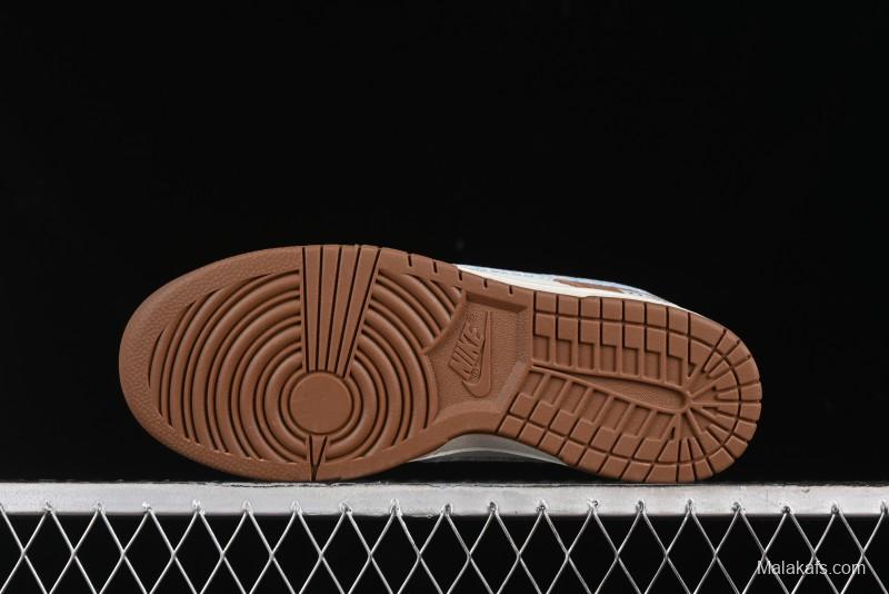 Nike SB Dunk Low Levi's Collaboration - White Grey Brown Anniversary Customized Low-Top Casual Sneakers - JH8310-958