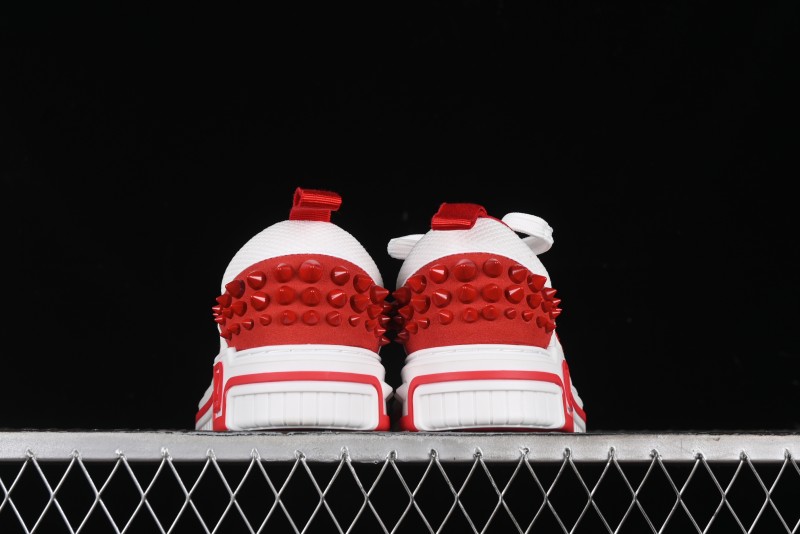 Christian Louboutin Astroloubi Comfortable Fashion Low-Top Sneakers White Red - X.D4