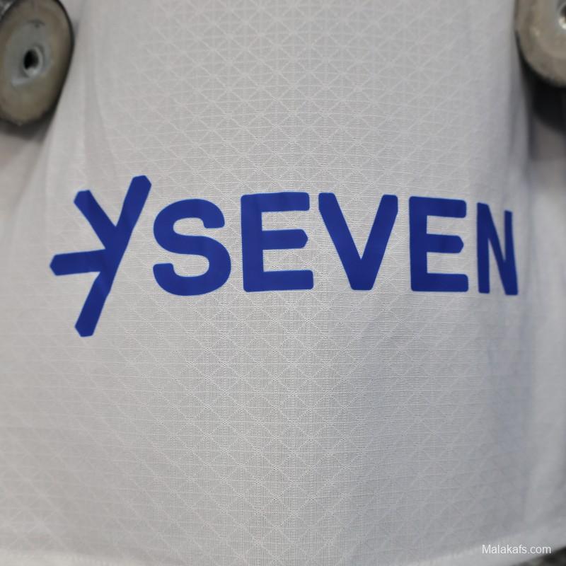 Player Version 25/26 Al-Hilal Away White with Blue Details and SAVVY Games Group Sponsor Jersey