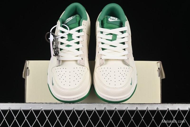 Nike SB Dunk Low Gucci Collaboration - Custom White Swoosh Leather Patch Anniversary Edition Low-Top Casual Skate Shoes - KK1688-052
