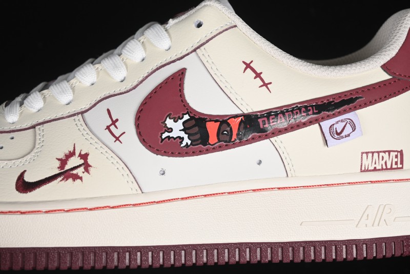 Nike Air Force 1'07 Low "Deadpool" Marvel Series Deadpool Casual Sneakers - FB1839-512