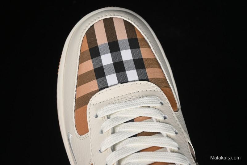 Nike Air Force 1 '07 Low Burberry Check Print Casual Sneakers - DF0180-006