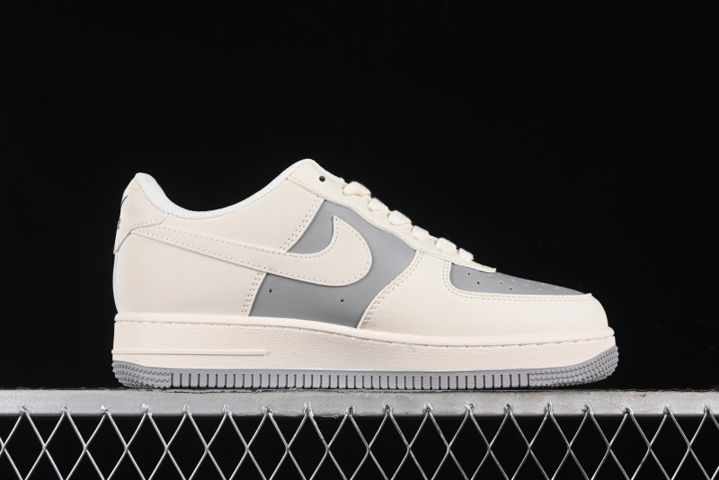 Nike Air Force 1 '07 Low Burberry Collaboration - Beige Grey Low-Top Casual Sneakers - BB8588-225