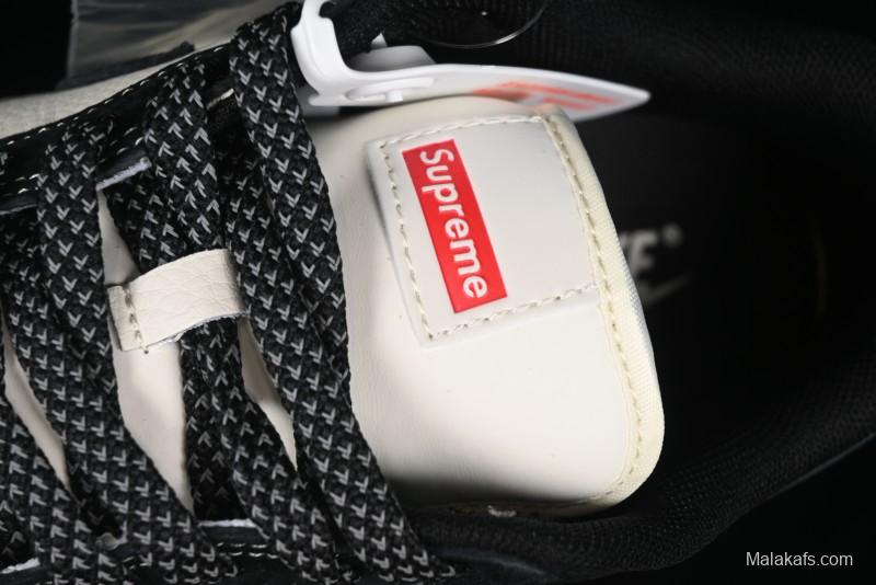 Nike SB Dunk Low SUP Collaboration - Black White Black Swoosh Anniversary Custom Low-Top Casual Skate Shoes - MM1089-020