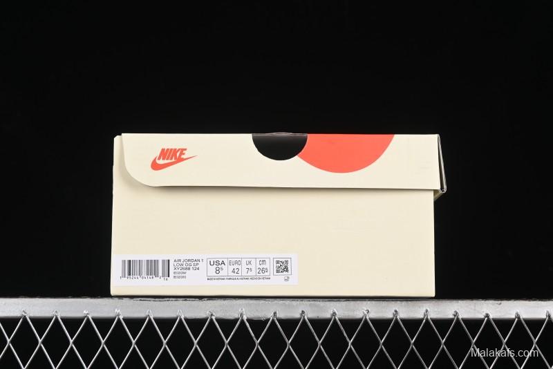 Nike Travis Scott x Fragment Design x Air Jordan 1 Low OG SP AJ1 Retro Sneakers - XY2688-124