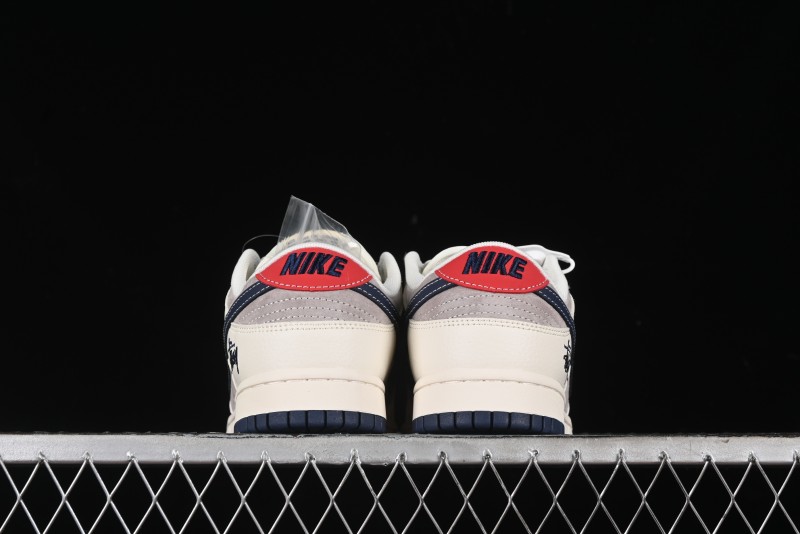 Nike SB Dunk Low Stussy Anniversary High-End Custom Sneakers with Blue Swoosh - SJ1089-003