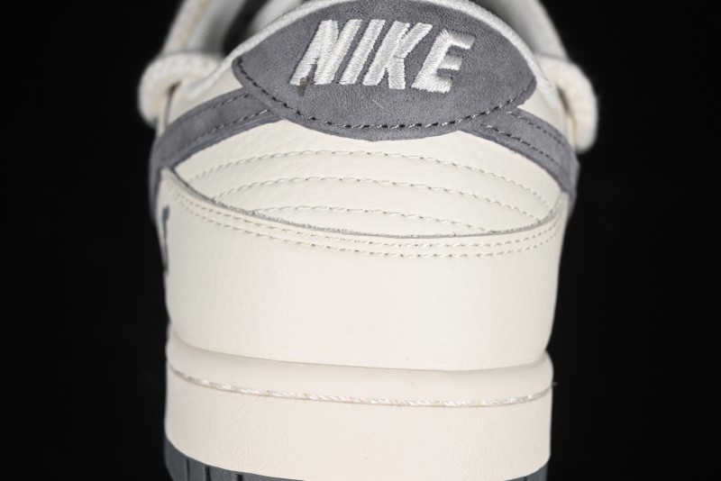 Nike SB Dunk Low Violent Bear Series - Lace-Up Beige with Grey Check - Anniversary Custom Edition Low-Top Casual Skate Shoes - SJ2068-289