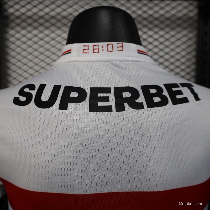 Player Version 25/26 Sao Paulo Home Jersey