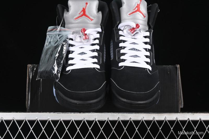 Nike Air Jordan 5 Retro Black Metallic Reimagined Basketball Shoes - HF3975-001