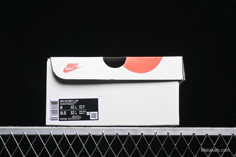 Nike Air Force 1 '07 Low Gucci Stone Island Collaboration - Grey Green Pigskin Lace-Up Casual Sneakers - DF0188-010