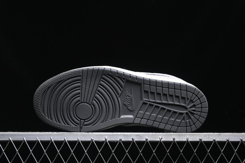 Nike Air Jordan 1 Low AJ1 Stussy Collaboration - Premium Customized Pigskin Grey Line Retro Basketball Shoes - DM9188-005