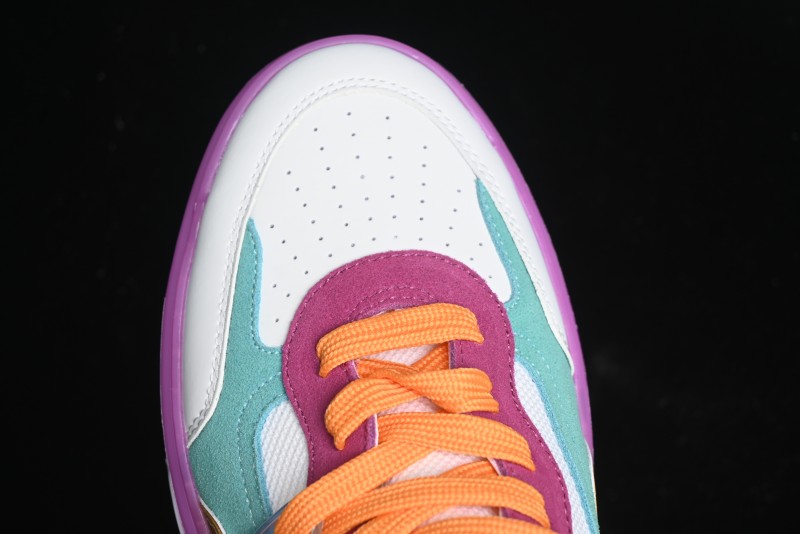 Christian Louboutin Funnyto Flat French Luxury Brand Low-Top Sneakers in Purple Color Block - X.D4