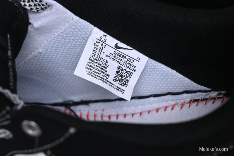 Nike Air Force 1 '07 Low Stussy Collaboration - Black White Double Swoosh Red Tag Low-Top Casual Sneakers - SJ6698-012