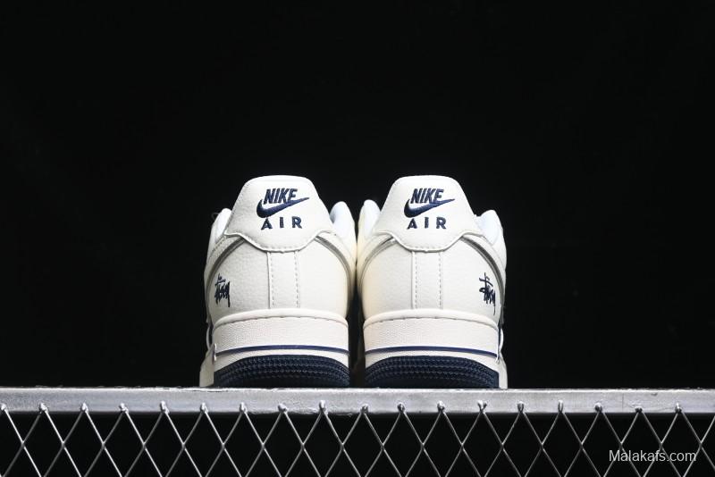 Nike Air Force 1 '07 Low Stussy Collaboration - White Black Sneakers - XZ6188-728