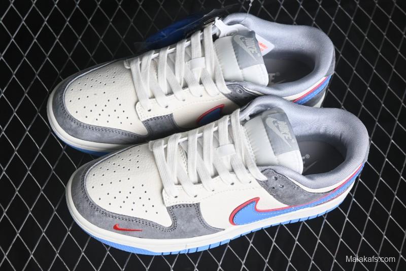 Nike SB Dunk Low Supreme Collaboration Anniversary Custom Low-Top Casual Skate Shoes - KK1333-010