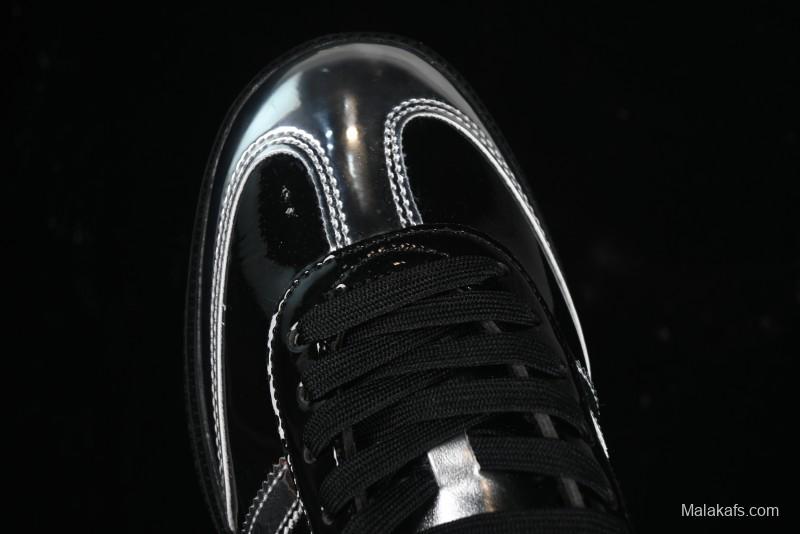 Adidas Samba Atmos IH3364 Patent Leather Black Silver Casual Sneakers