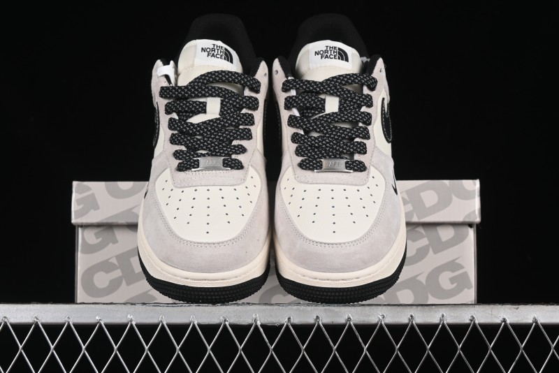 Nike Air Force 1 '07 Low Supreme Stussy Collaboration - Black Grey Red Label Low-Top Casual Sneakers - XZ6188-115