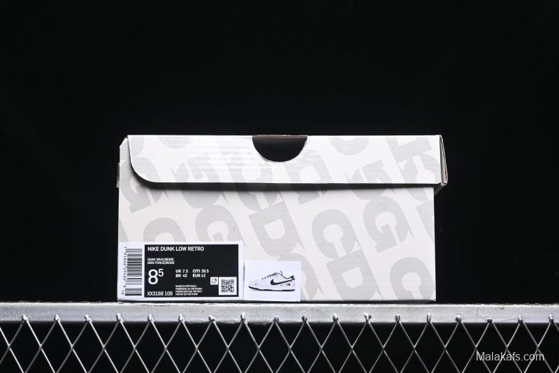 Nike SB Dunk Low The North Face Collaboration - Grey Black Double Swoosh Anniversary Custom Low-Top Casual Skate Shoes - XX3168-108