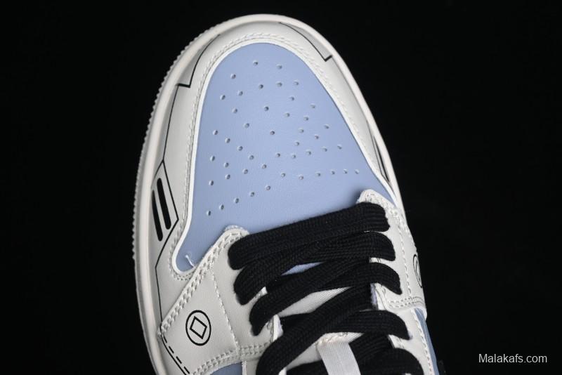 Nike Air Jordan 1 Low AJ1 OF Collaboration - Customized Retro Basketball Shoes with 3D Buttons - DM9188-001