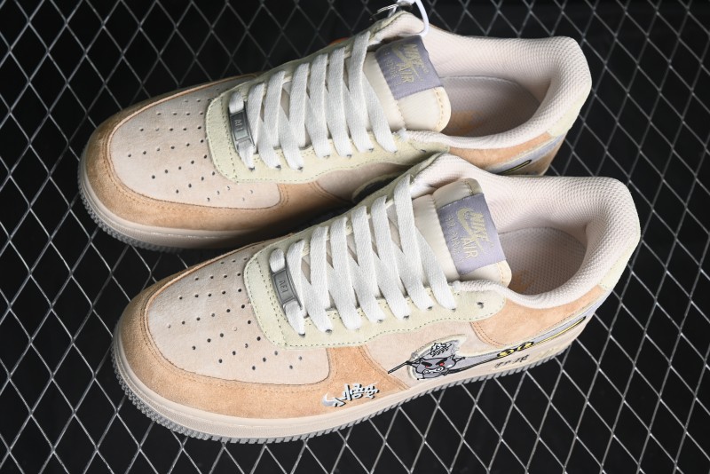 Nike Air Force 1 '07 Low Top Casual Sneakers Wild Monkey King Custom Design - CD1212-999
