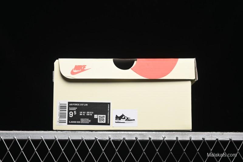 Nike Air Force 1 '07 Low Stussy Collaboration - Black/Red Label Low-Top Casual Sneakers - SJ6698-008