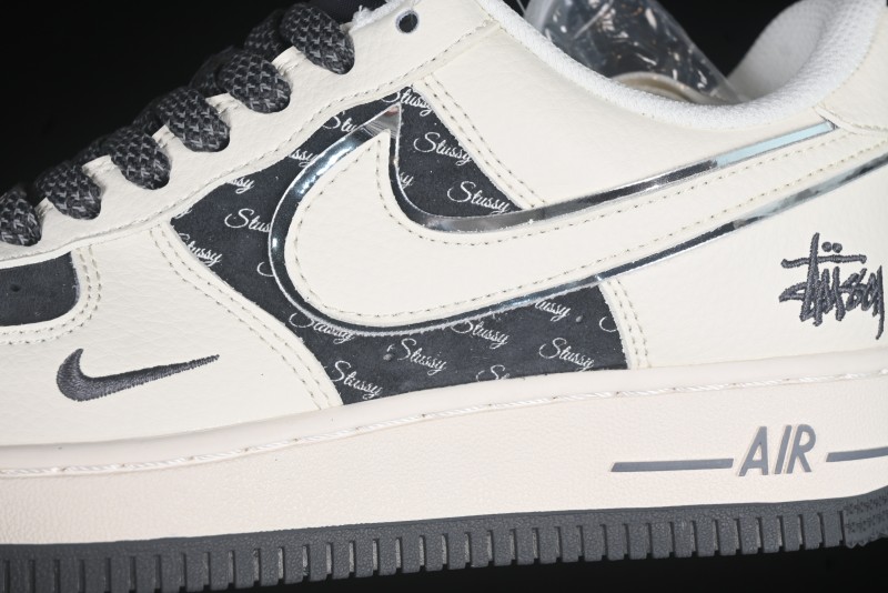 Nike Air Force 1 '07 Low Stussy Collaboration Beige Grey Casual Sneakers - XZ6188-726