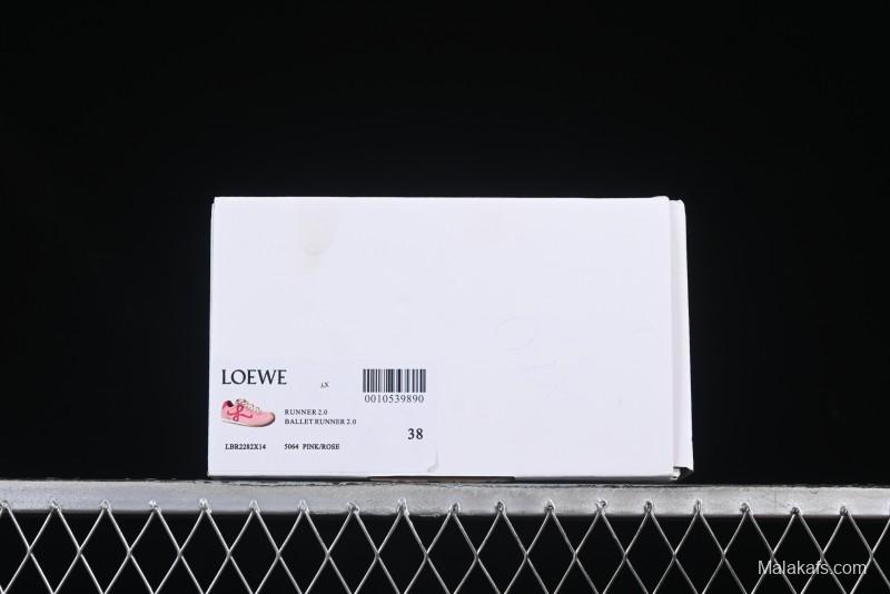 Loewe Ballet Runner 2.0 Sneakers Retro Style Lightweight Casual Sports Shoes - Pink Rose