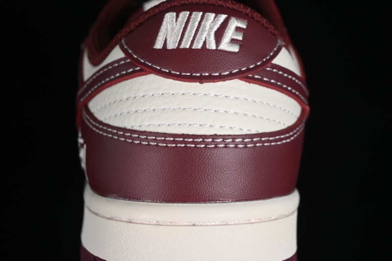 Nike SB Dunk Low Stussy Collaboration - Burgundy Starry Sky Anniversary High-End Custom Low-Top Casual Skate Shoes - BB9898-001