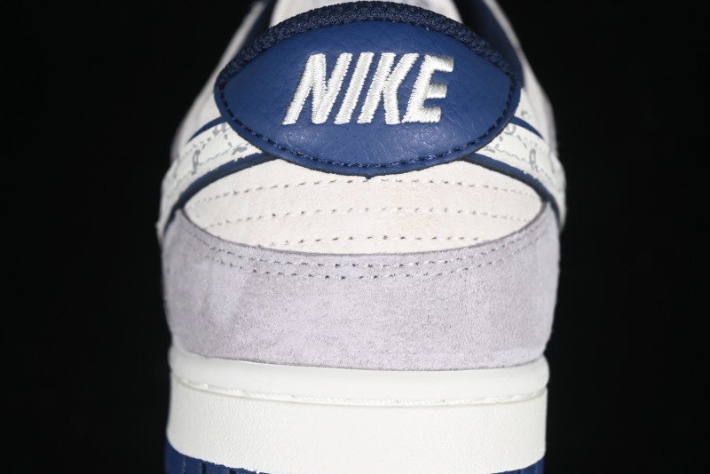 Nike SB Dunk Low MLB Collaboration Embroidered Blue Logo Anniversary Custom Low-Top Casual Skate Shoes - DJ2024-092