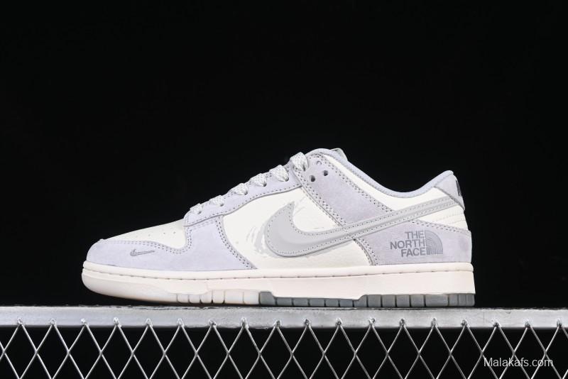 Nike SB Dunk Low The North Face Graffiti Grey Check Anniversary Customized Low-Top Casual Skate Shoes - DM6868-017