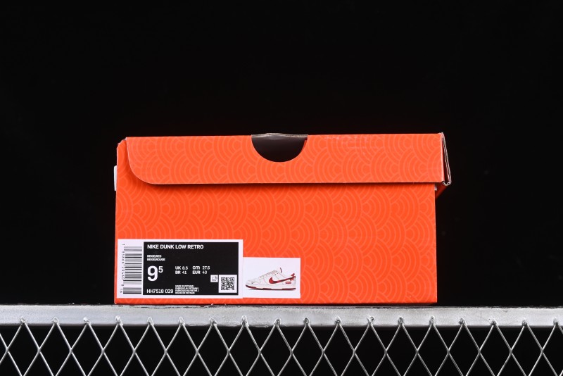 Nike SB Dunk Low Supreme Collaboration Year of the Snake Limited Edition Snake Pattern Red Swoosh Anniversary High-End Custom Low-Top Casual Skate Shoes - HH7518-029