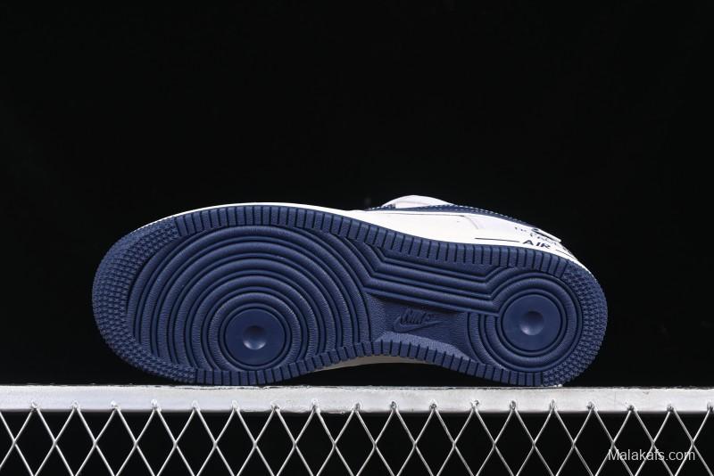 Nike Air Force 1 '07 Low The North Face Collaboration Blue Swoosh Logo Casual Sneakers - XZ6188-913