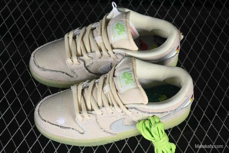 Nike SB Dunk Low "Mummy" Casual Skate Shoes with Tear-Away Fabric and Egyptian Theme - DM0774-111